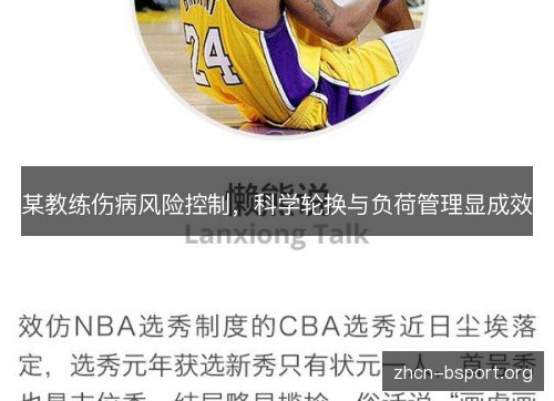 某教练伤病风险控制,科学轮换与负荷管理显成效 某教练伤病风险控制,科学轮换与负荷管理显成效